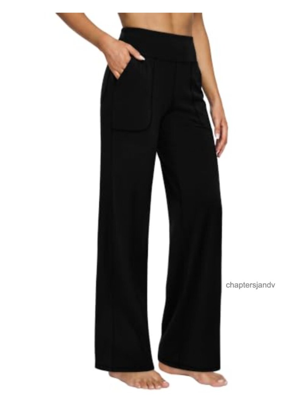 Wide Leg Yoga Pants with Pockets High Rise Tummy Control Athletic Work Pants